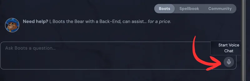 realtime boots chat screenshot